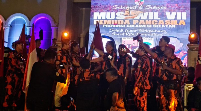 Kembali Pimpin Pemuda Pancasila Sulsel, Diza Rasyid Ali Dikukuhkan di Monumen Mandala Makassar